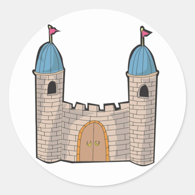 Slottsticker Runt Klistermärke (Framsida)