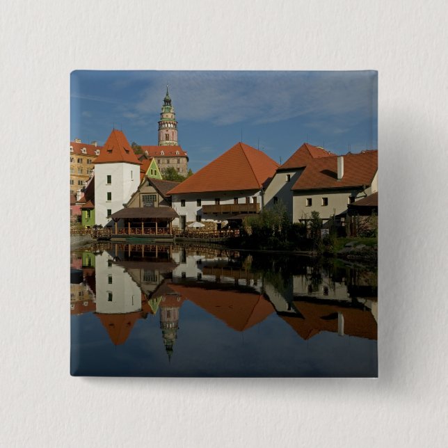 Slottstorn, Vltavafloden, Cesky Krumlov, Knapp (Framsida)