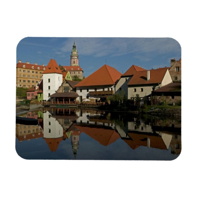 Slottstorn, Vltavafloden, Cesky Krumlov, Magnet (Horisontell)