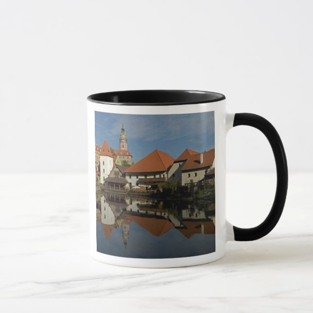Slottstorn, Vltavafloden, Cesky Krumlov, Mugg (Höger)