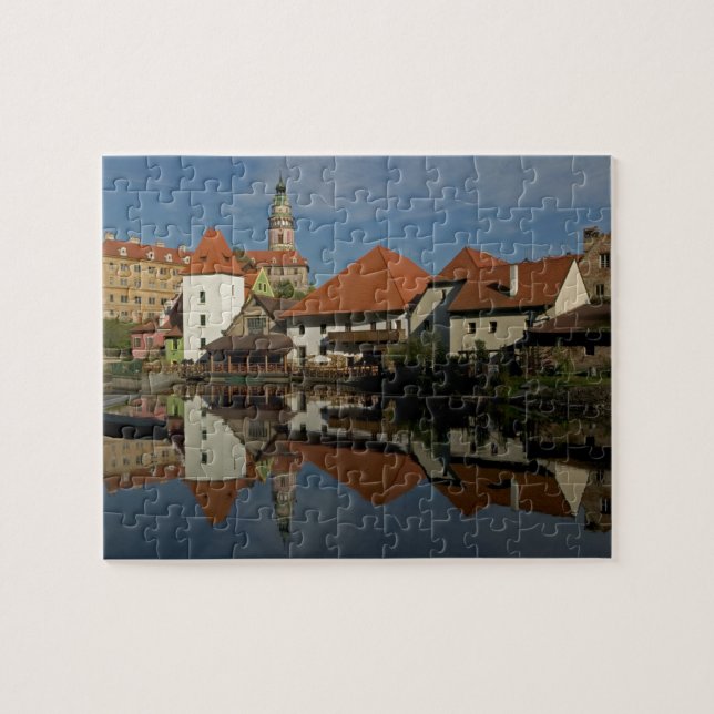 Slottstorn, Vltavafloden, Cesky Krumlov, Pussel (Horisontell)