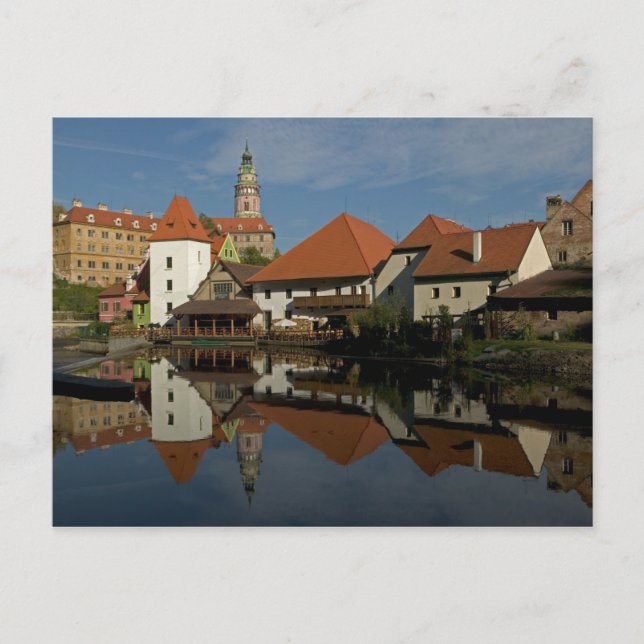 Slottstorn, Vltavafloden, Cesky Krumlov, Vykort (Framsida)