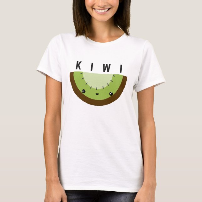 Slouchy kvinnor för Kawaii | Kiwi | överträffar T Shirt (Framsida)