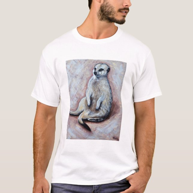 Slouchy Meerkat Painting T Shirt (Framsida)