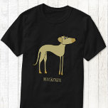 Sloughi Hund T Shirt<br><div class="desc">En söt Sloughi eller Arabian Greyhound hund. Anpassa genom att ändra namn eller lägga till egen text, fras eller ordalydelse.</div>