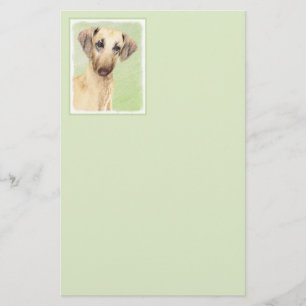 Sloughis Painting - Cute Original Hund Art Brevpapper