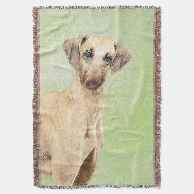Sloughis Painting - Cute Original Hund Art Filt (Framsidan Vertikal)