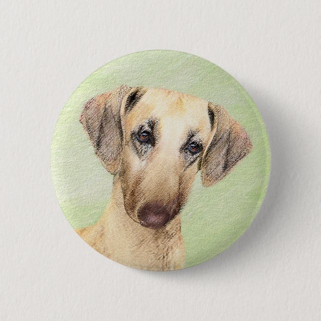 Sloughis Painting - Cute Original Hund Art Knapp (Framsida)