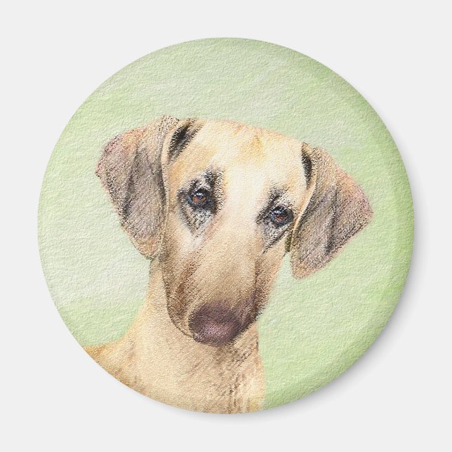 Sloughis Painting - Cute Original Hund Art Magnet (Framsidan)