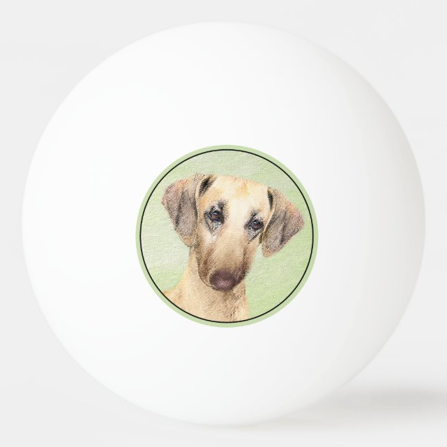 Sloughis Painting - Cute Original Hund Art Pingisboll (Framsidan)