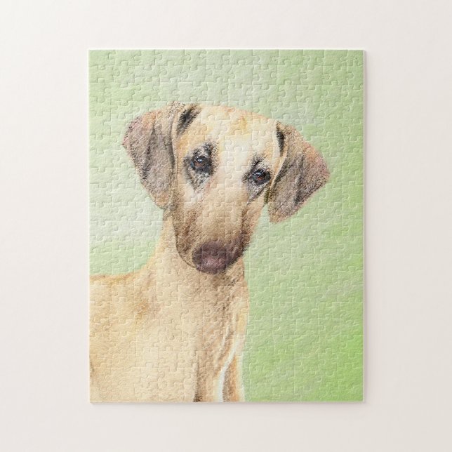 Sloughis Painting - Cute Original Hund Art Pussel (Vertikal)
