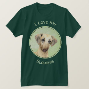 Sloughis Painting - Cute Original Hund Art T Shirt