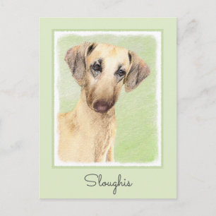 Sloughis Painting - Cute Original Hund Art Vykort