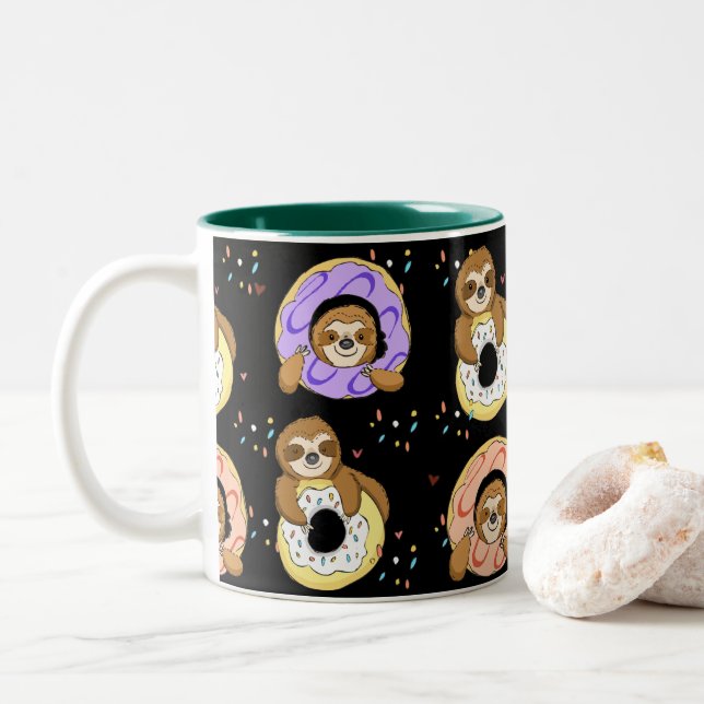 Slout Donut Kärlek-kaffe Mugg (Med munk)
