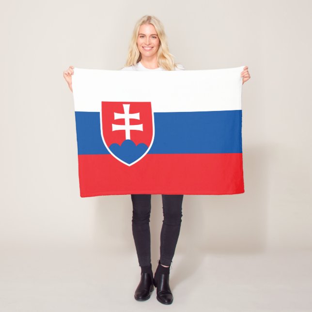 Slovakia Flag Fleecefilt (På plats)