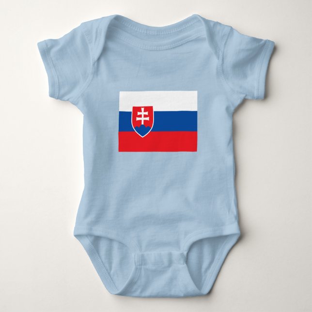 Slovakia Flag T Shirt (Framsida)
