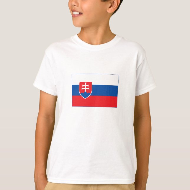 Slovakia Flag T Shirt (Framsida)
