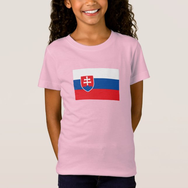 Slovakia Flag T Shirt (Framsida)
