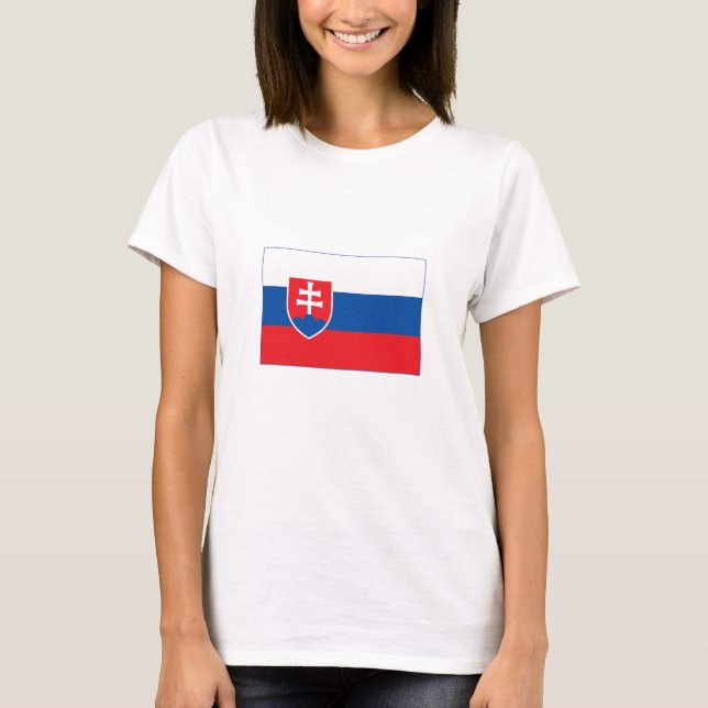 Slovakia Flag T Shirt (Framsida)