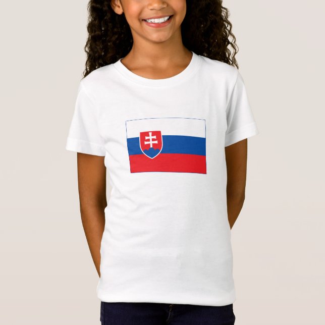Slovakia Flag T Shirt (Framsida)
