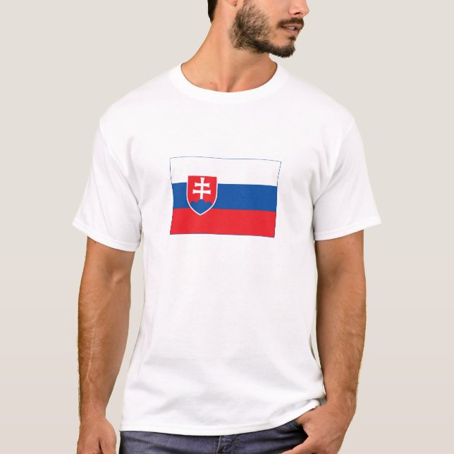 Slovakia Flag T Shirt (Framsida)