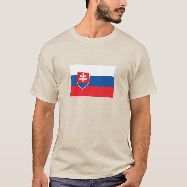 Slovakia Flag T Shirt (Framsida)