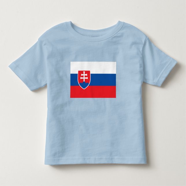 Slovakia Flag T Shirt (Framsida)