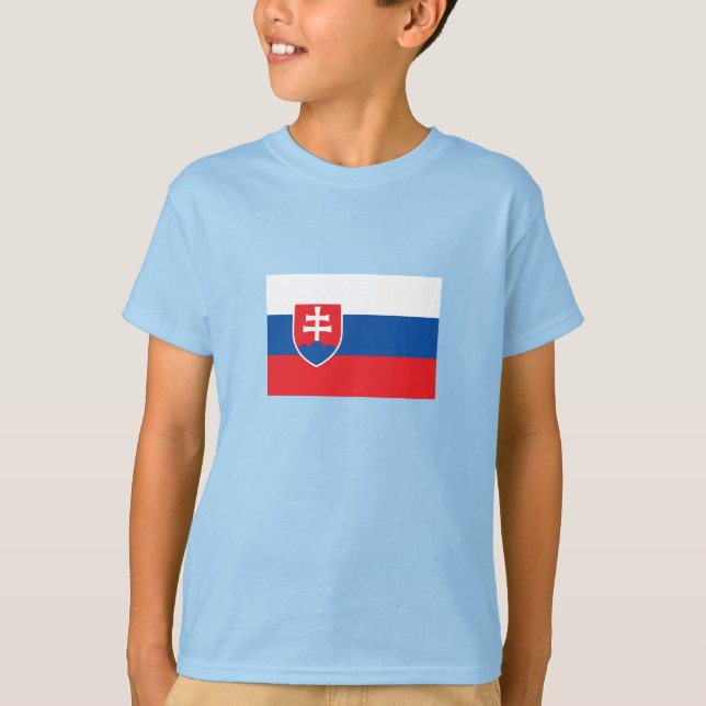 Slovakia Flag T Shirt (Framsida)