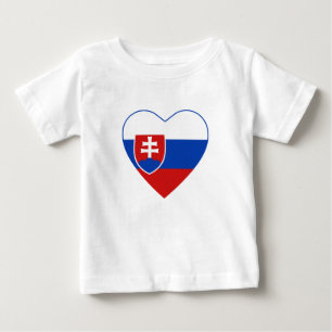Slovakia Flagga Heart T-Shirt