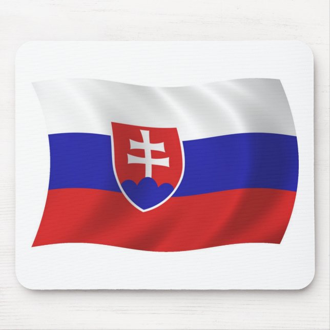Slovakia Flagga Mousepad Musmatta (Framsidan)