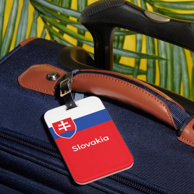 Slovakia Slovakian Flag Emblem Europe Bagagebricka (Framsida Insitu 1)