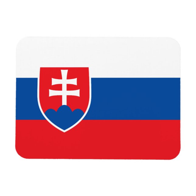 Slovakias flagga magnet (Horisontell)