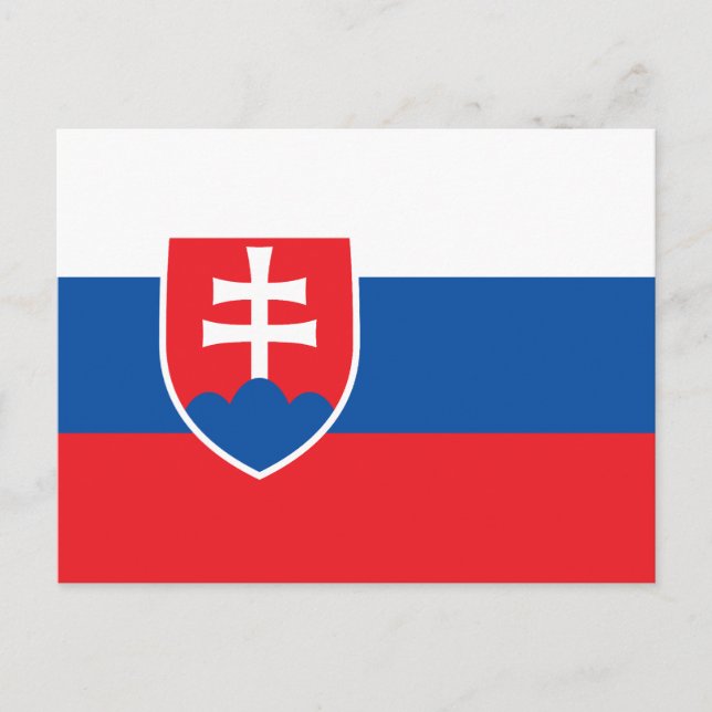 Slovakias flagga vykort (Framsida)