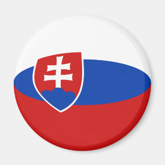 Slovakien Fisheye Flagga Magnet