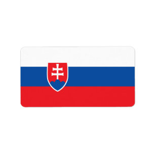 Slovakien flagga adressetikett
