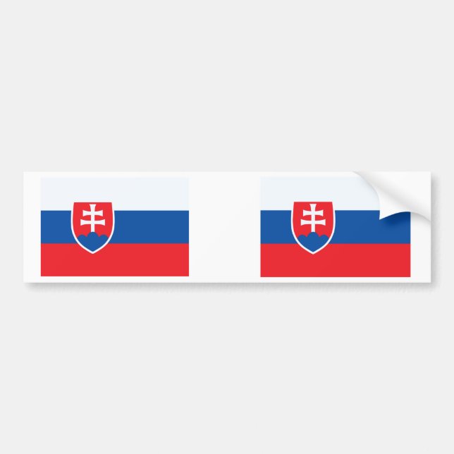 Slovakien flagga bildekal (Framsidan)
