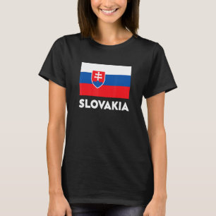 Slovakien Flagga Blue White Red T Shirt