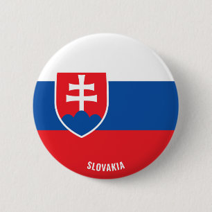 Slovakien Flagga Charming Patriotic Knapp