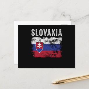 Slovakien Flagga Distress - slovakiska Flagga Vykort