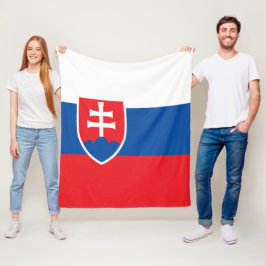 Slovakien flagga fleecefilt