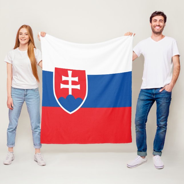 Slovakien flagga fleecefilt (På plats)