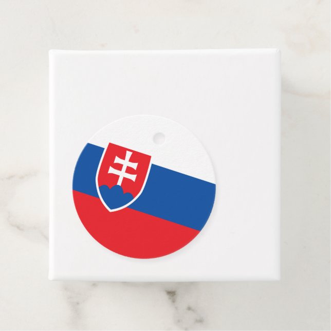 Slovakien flagga gåvor etiketter (På plats)