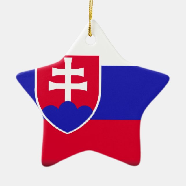 Slovakien flagga julgransprydnad keramik (Framsidan)