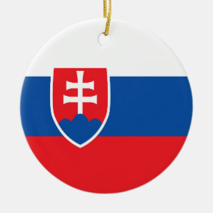 Slovakien flagga julgransprydnad keramik