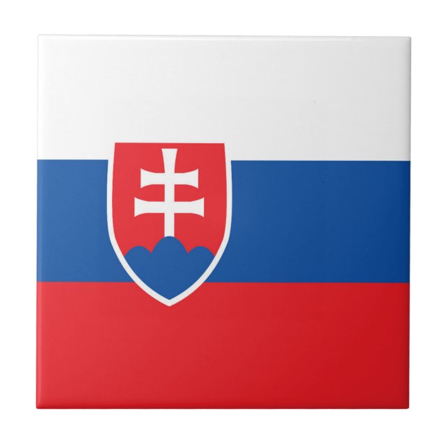 Slovakien flagga kakelplatta (Framsidan)