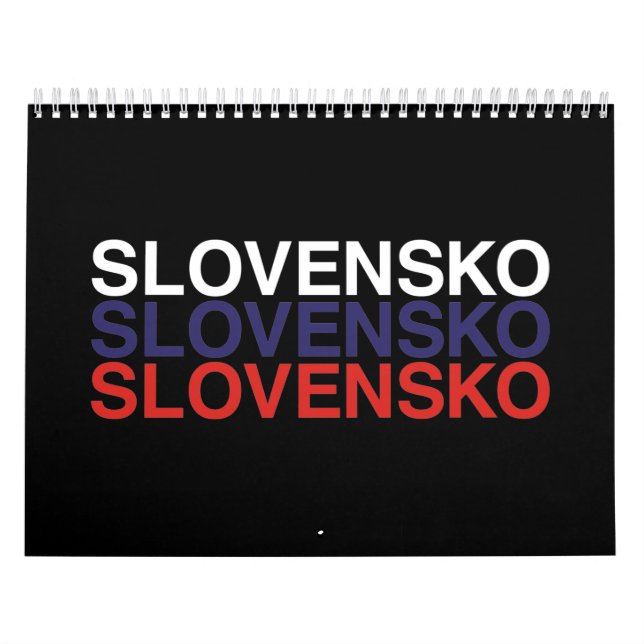 SLOVAKIEN Flagga Kalender (Omslag)