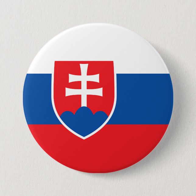 Slovakien Flagga Knapp (Framsida)