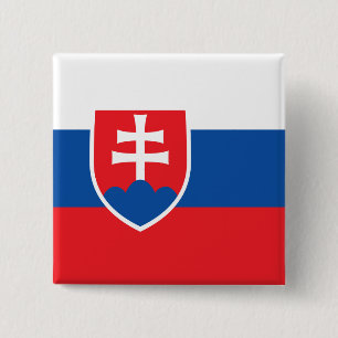 Slovakien Flagga Knapp