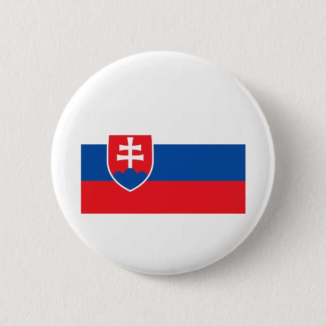 Slovakien Flagga Knapp (Framsida)