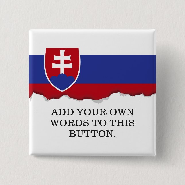 Slovakien flagga knapp (Framsida)